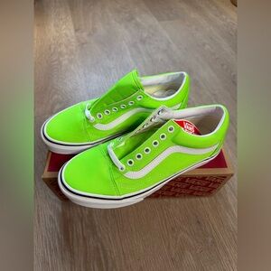 Vans Old Skool Green Size US Men 6.5 US Women 8